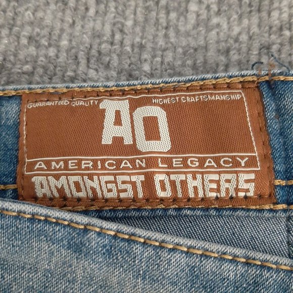 American Legacy Jeans Size 14 Slim Stretch 38 x 30 Distressed medium Wash - Picture 10 of 16
